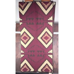Tasha Polizzi Ashland Throw Blanket 60x60 Aztec Southwestern Pattern BurgundyNEW